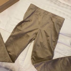 Faux suede leggings